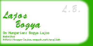 lajos bogya business card